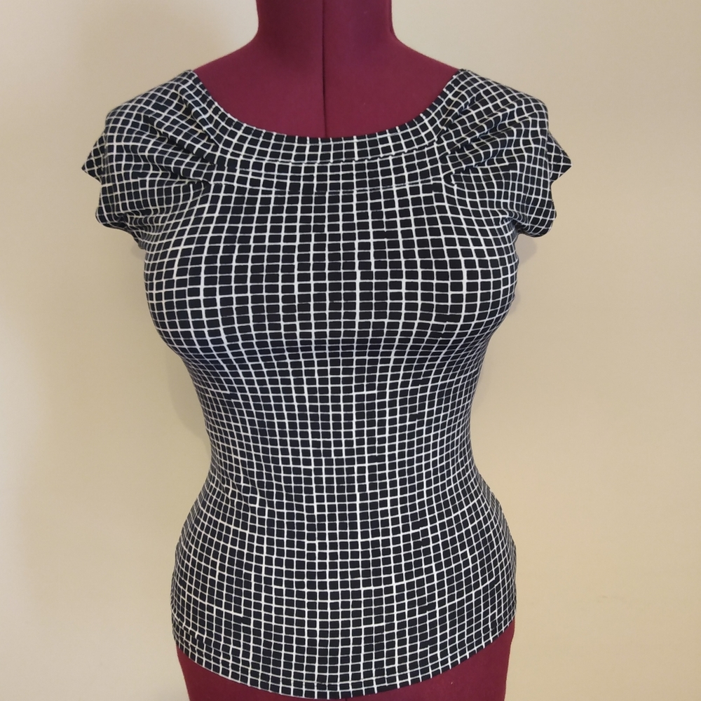 The Limited Black and white Blouse